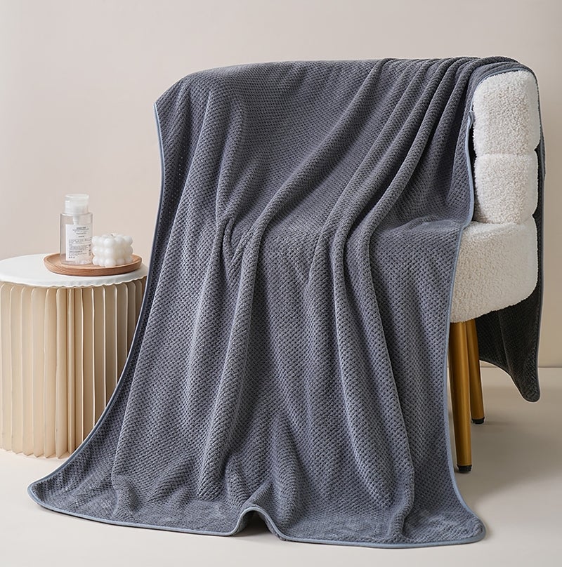 Microfiber Bath Towels, 90 x 170 cm, Set of 2, Super Soft, Highly Absorbent, Quick-Dry, Multipurpose Use Towel (Pink + Gray) - Image 2